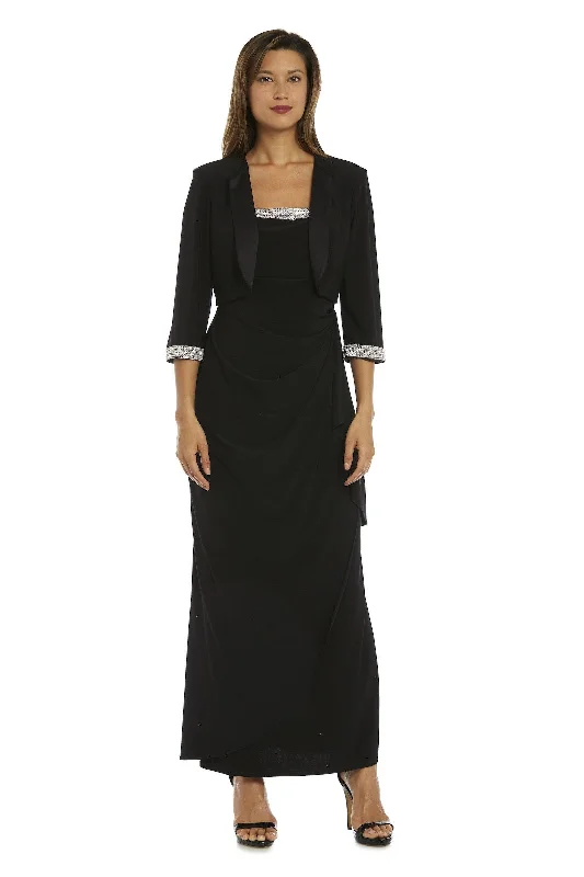 R&M Richards 3808P Long Formal Petite Jacket Dress