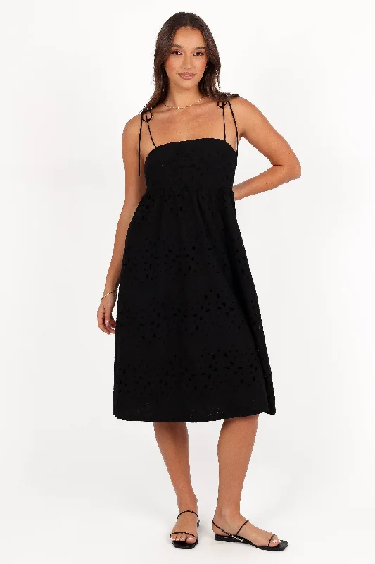 Sevara Midi Dress - Black