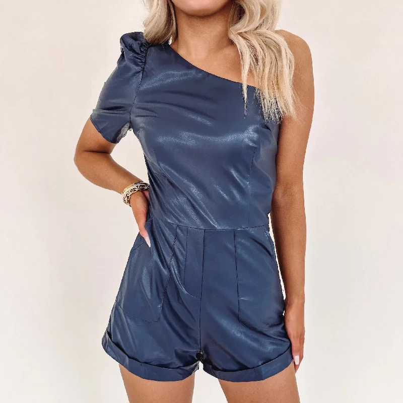 Mary Grant Romper - Navy