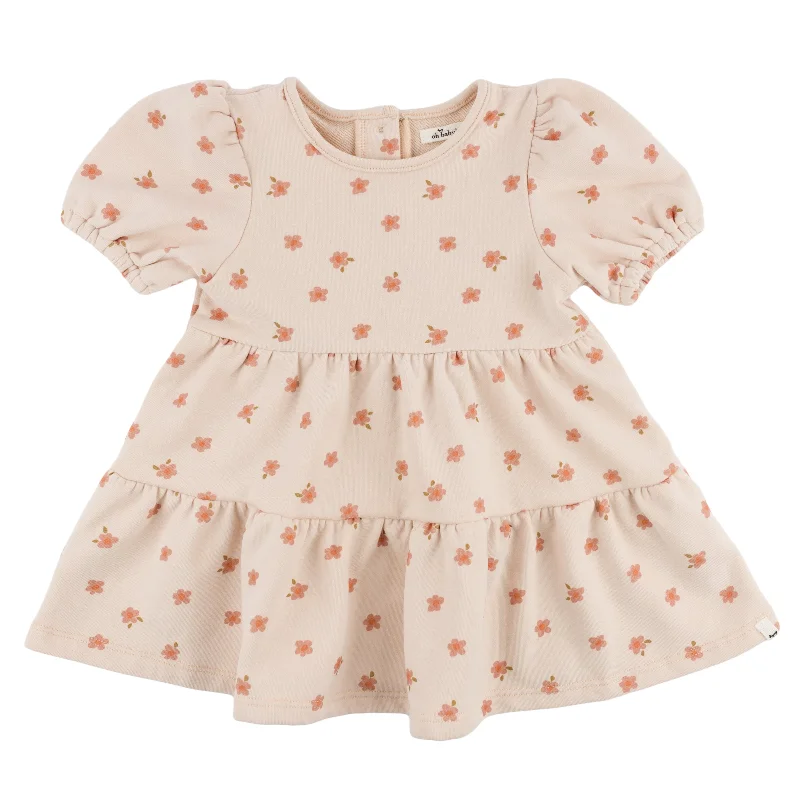 oh baby! Honor Dress - Small Daisies Print - Pale Pink