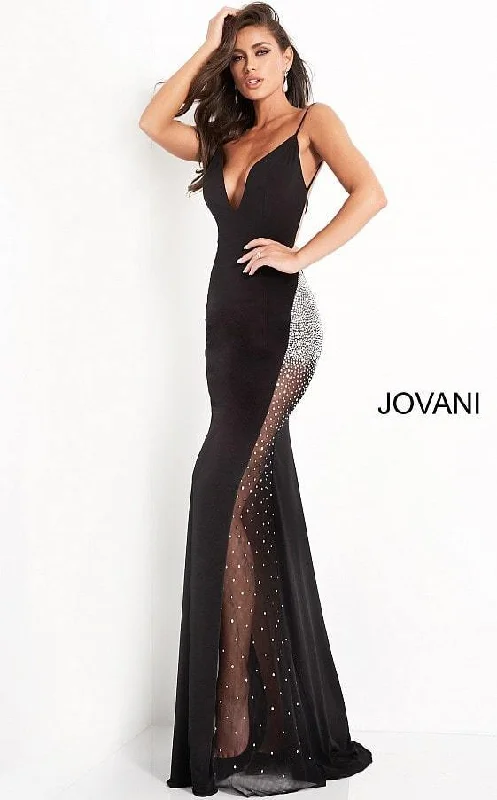 Jovani 06566 Prom Long Spaghetti Strap Formal Dress