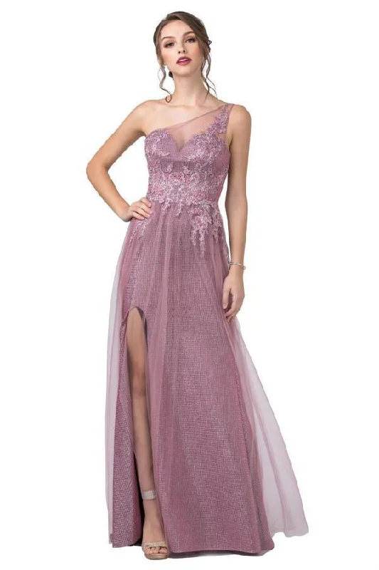 Long Formal One Shoulder Evening Prom Dress