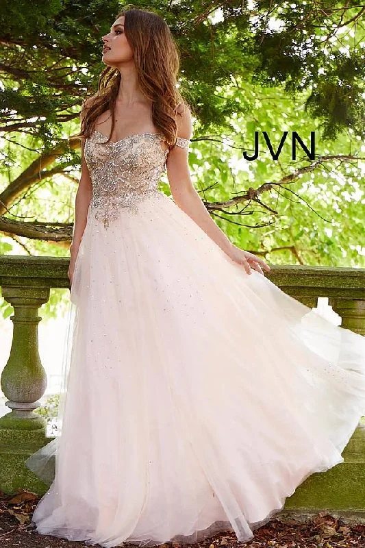 Jovani 58403 Long Off Shoulder Prom Gown