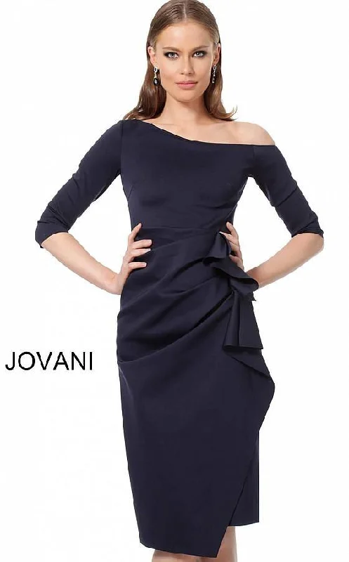 Jovani 1035 Short Off the Shoulder Cocktail Dress