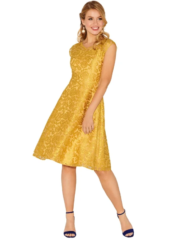 Paris Dress - Saffron Gold