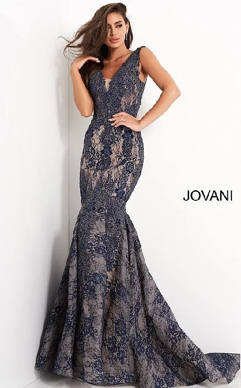 Jovani 04585 Formal Lace Mermaid Evening Long Dress