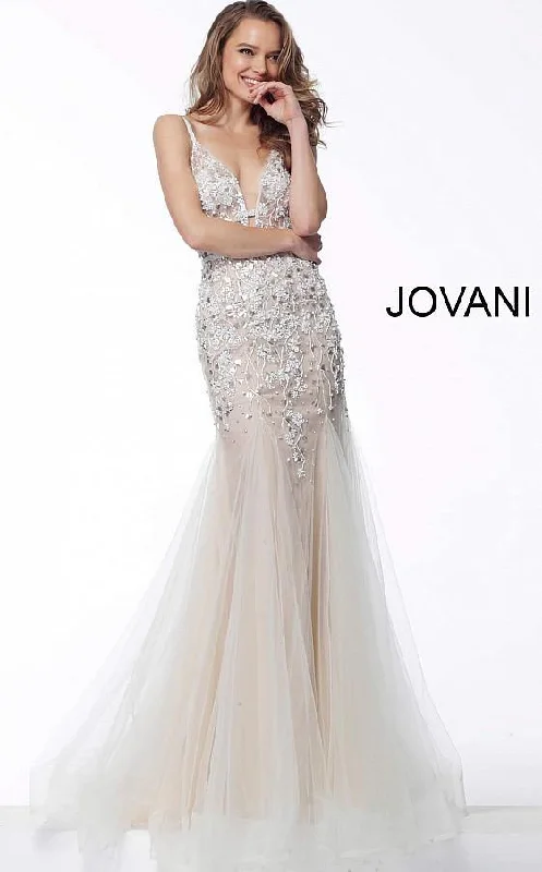 Jovani 65325 Long Spaghetti Strap Evening Gown