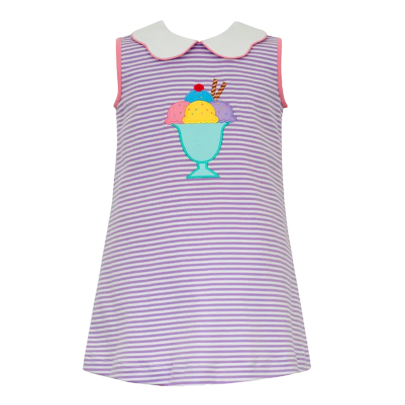 Ice Cream Sundae Appliqued Dress