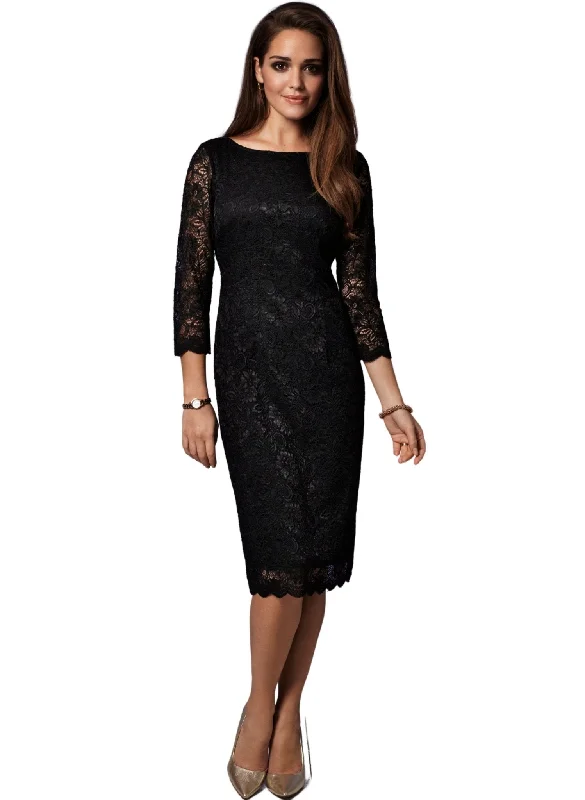 Katherine Lace Dress - Black