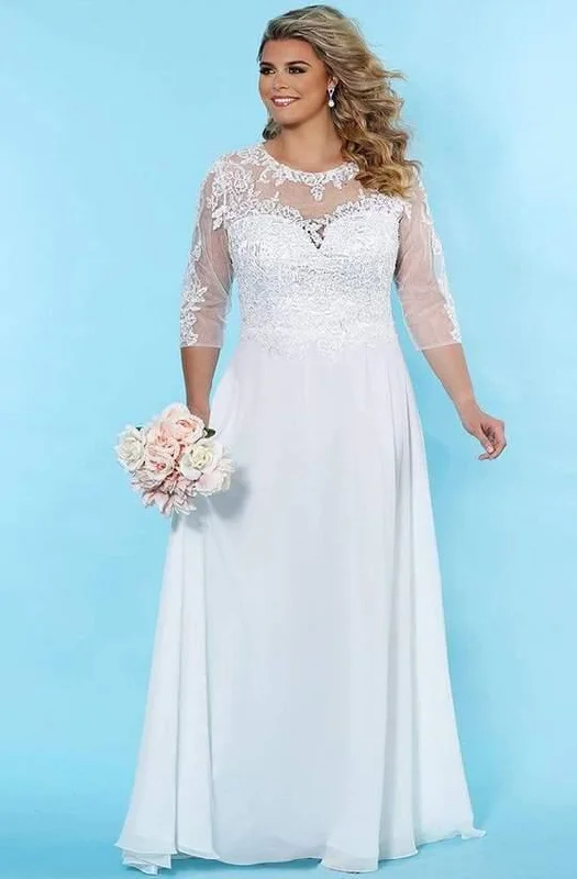 Sydneys Closet Long Bridal Plus Size Dress