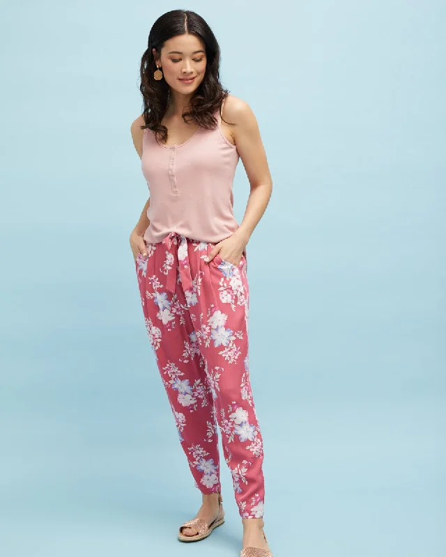 Post Pregnancy Lounge Pants - Deep Rose