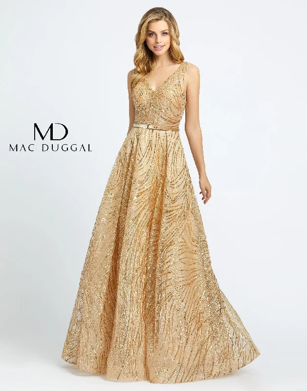 Mac Duggal 20114 Prom Long Sleeveless Ball Gown