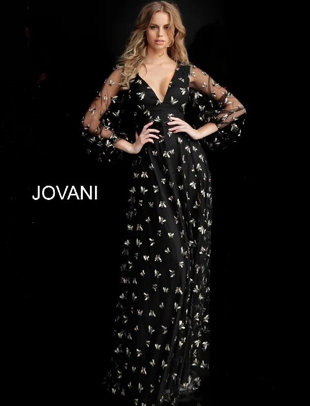 Jovani 63582 Long Sleeve Formal Evening Prom Dress