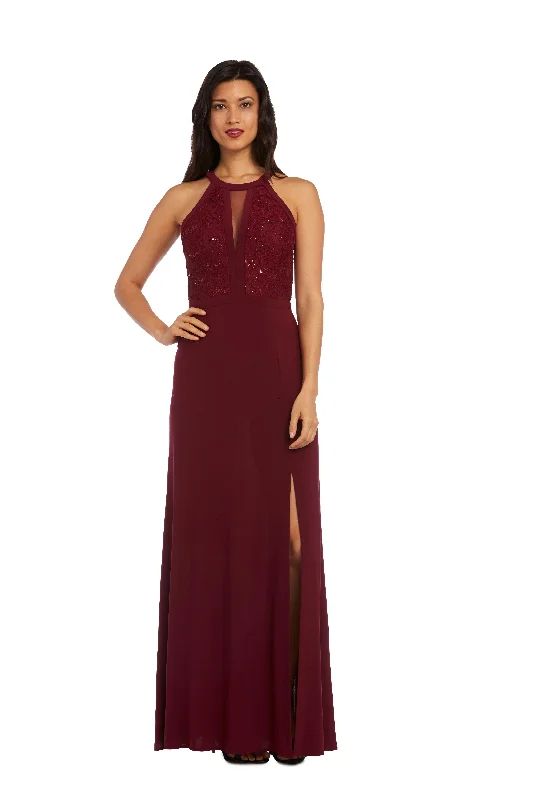 Nightway Long Formal Halter Petite Dress 21434P