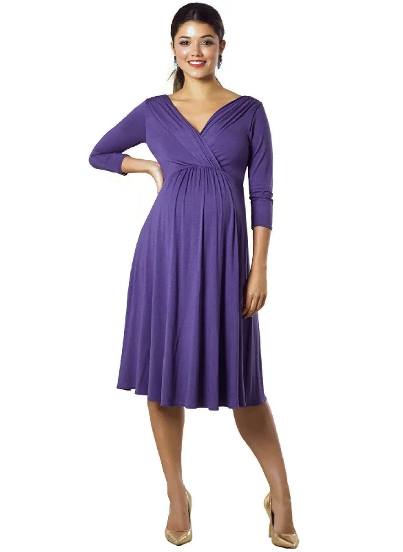 Willow Maternity & Nursing Dress - Grape