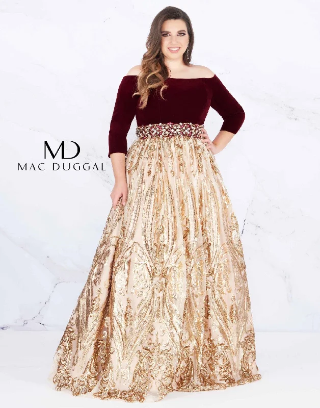 Mac Duggal 66831 Fabulouss Plus Size Long Dress