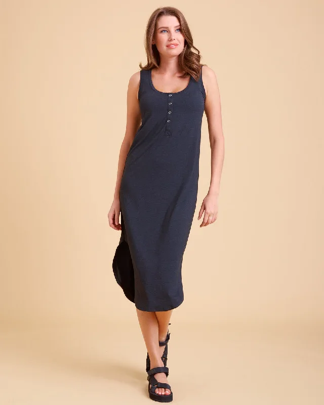 Nursing Tank Dress - Black Marle