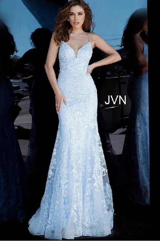 Jovani 02258 Prom Long Spaghetti Strap Dress