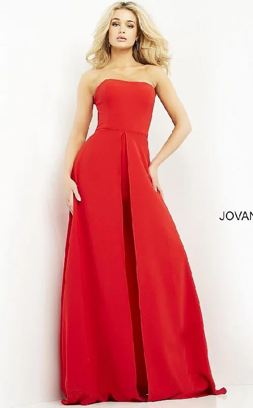 Jovani 03529 Long Strapless Jumpsuit