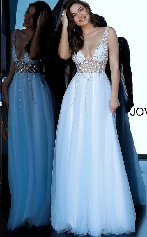 Jovani 3958 Prom Long Sleeveless Ball Gown