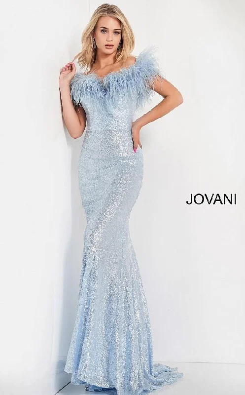 Jovani 06166 Prom Long Off Shoulder Formal Dress