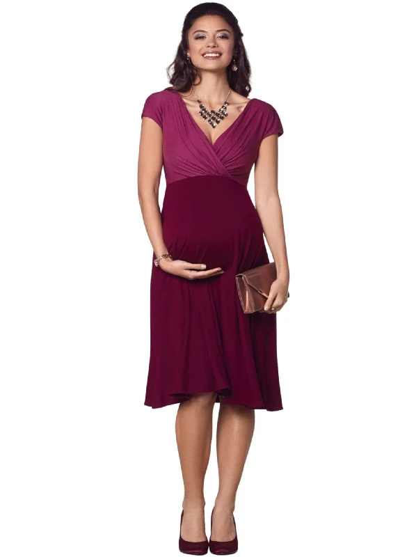 Alessandra Maternity Dress - Rosey Red