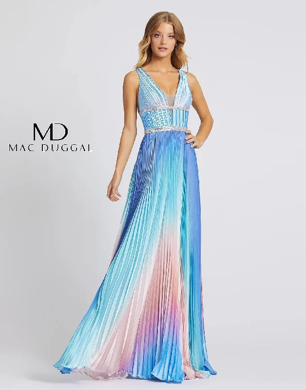 Mac Duggal 30705 Long Formal Pleated Prom Dress