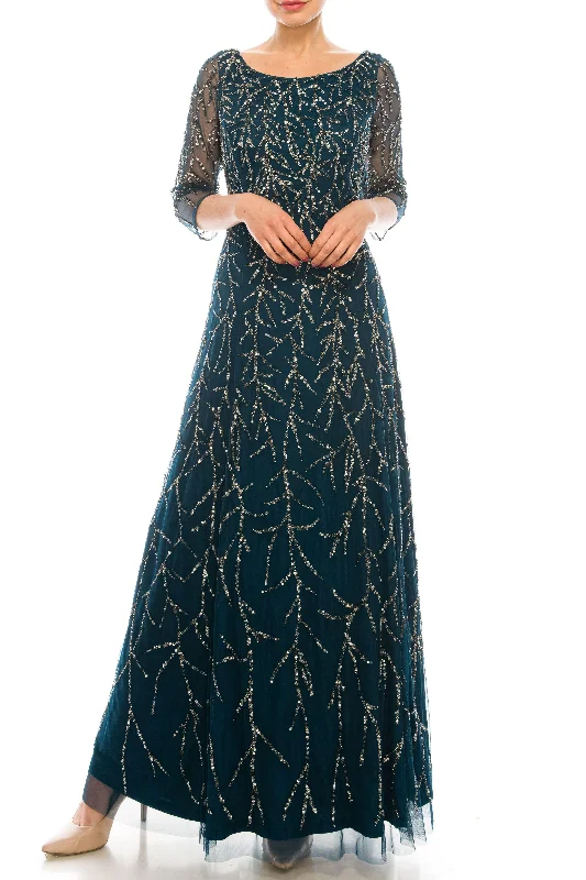 Aidan Mattox Long Formal Long Sleeve Dress MD1E204628