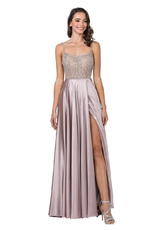 Long Formal Spaghetti Straps Evening Prom Dress