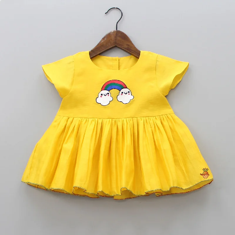 Pre Order: Cloud And Rainbow Embroider Dress