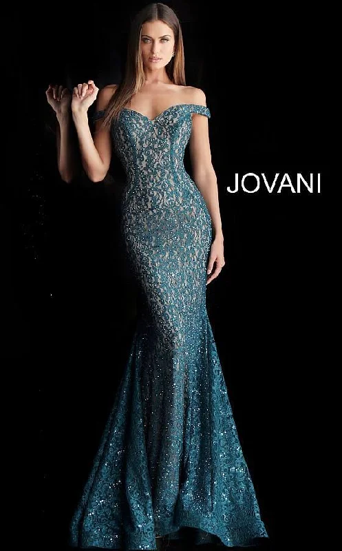 Jovani 64521 Prom Long Mermaid Formal Lace Dress