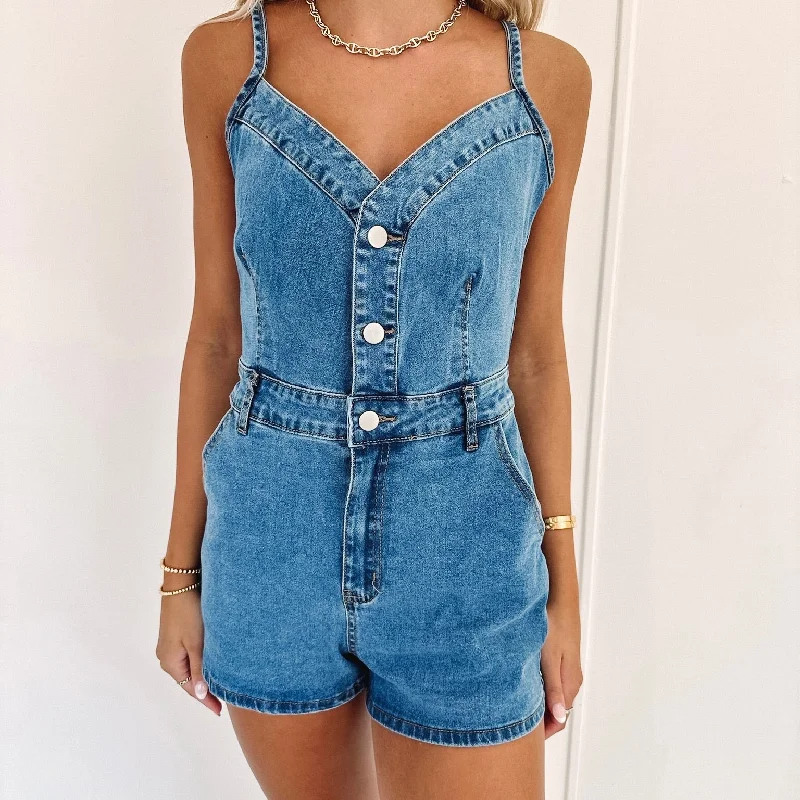 Willow Denim Romper