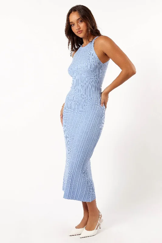 Brighton Maxi Dress - Dusty Blue