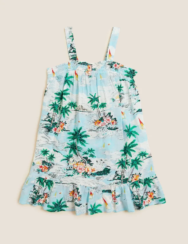 Tropical Print Dress