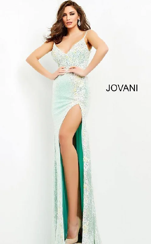 Jovani 06224 Prom Long Spaghetti Strap Formal Gown