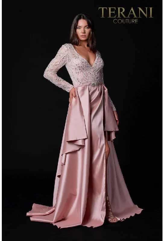 Terani Couture 2111M5273 Long Sleeve Formal Dress