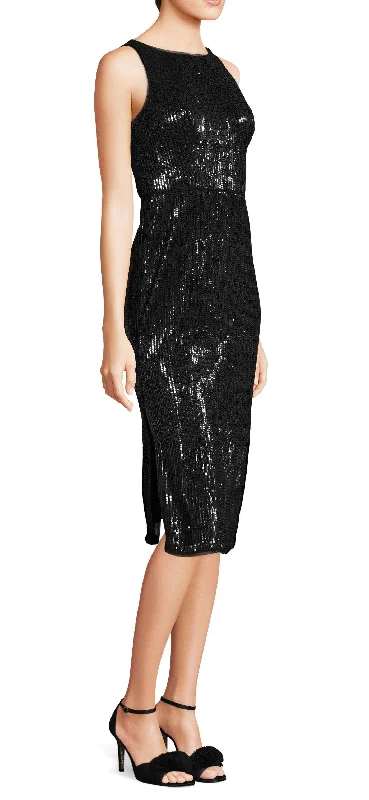 Adrianna Papell AP1E203407 Scoop Neck Sleeveless Short Sequin Dress