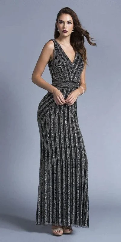 Long Formal Sleeveless Evening Prom Sequins Gown