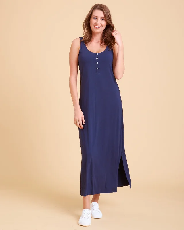 Eva Nursing Tank Dress - Navy