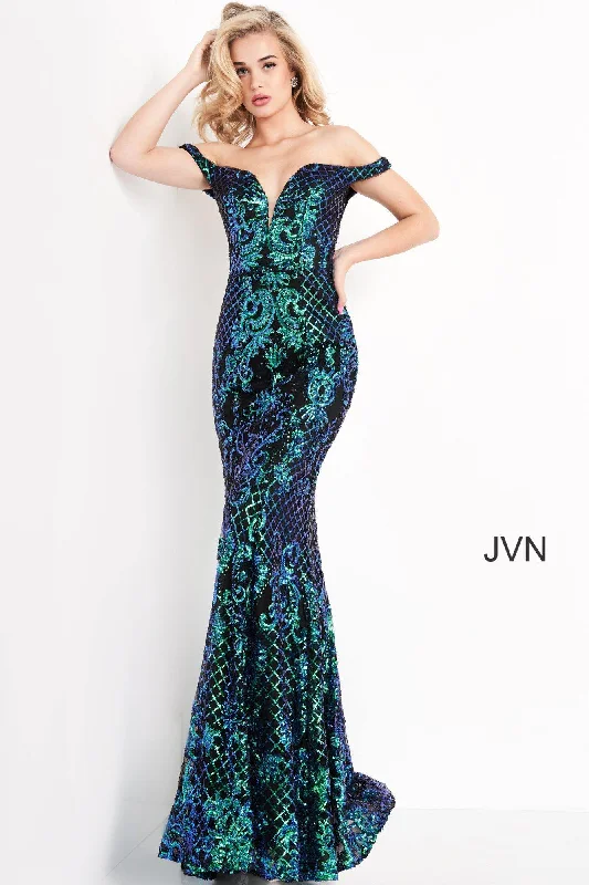 Jovani 04515 Long Prom Formal Off Shoulder Gown