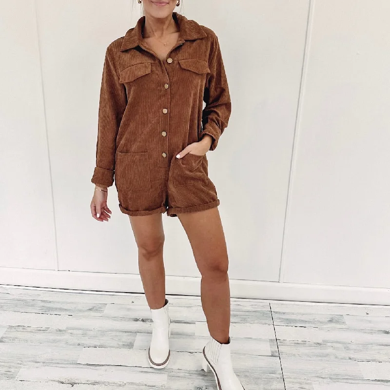 Callie Corduroy Romper