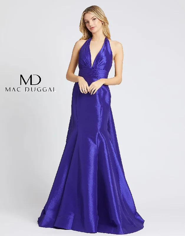 Mac Duggal 12032 Prom Long Halter Sleeveless Dress