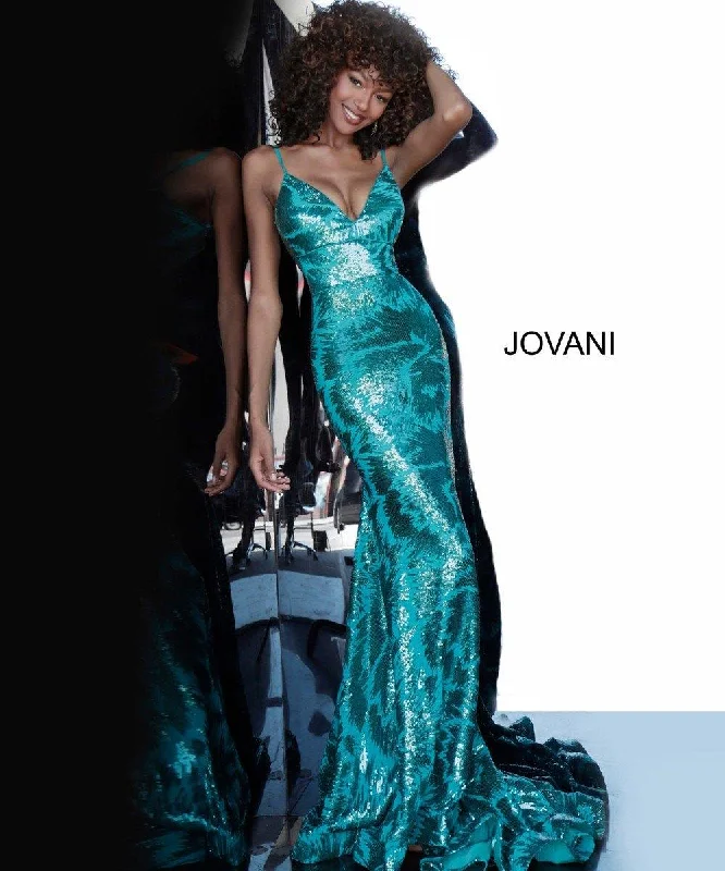 Jovani 1848 Prom Long Spaghetti Strap Evening Gown