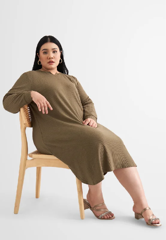 Willow Waffle Long Tunic Dress