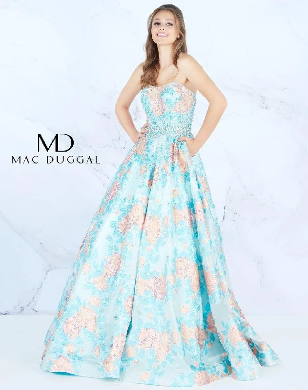 Mac Duggal 66885 Prom Long Strapless Ball Gown