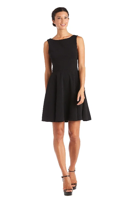 Morgan & Co 12888 Skater Short Black Dress