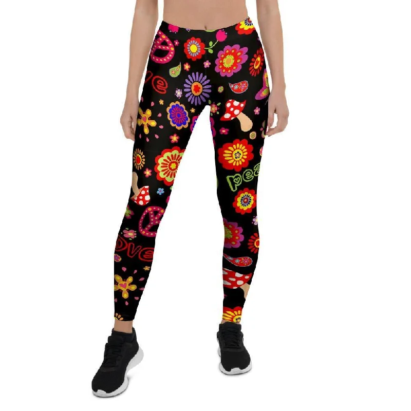 Hippie Peace Print Women's Leggings