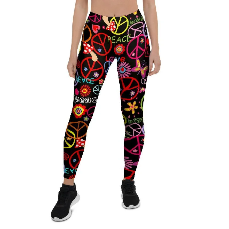 Hippie Peace Sign Women's Leggings