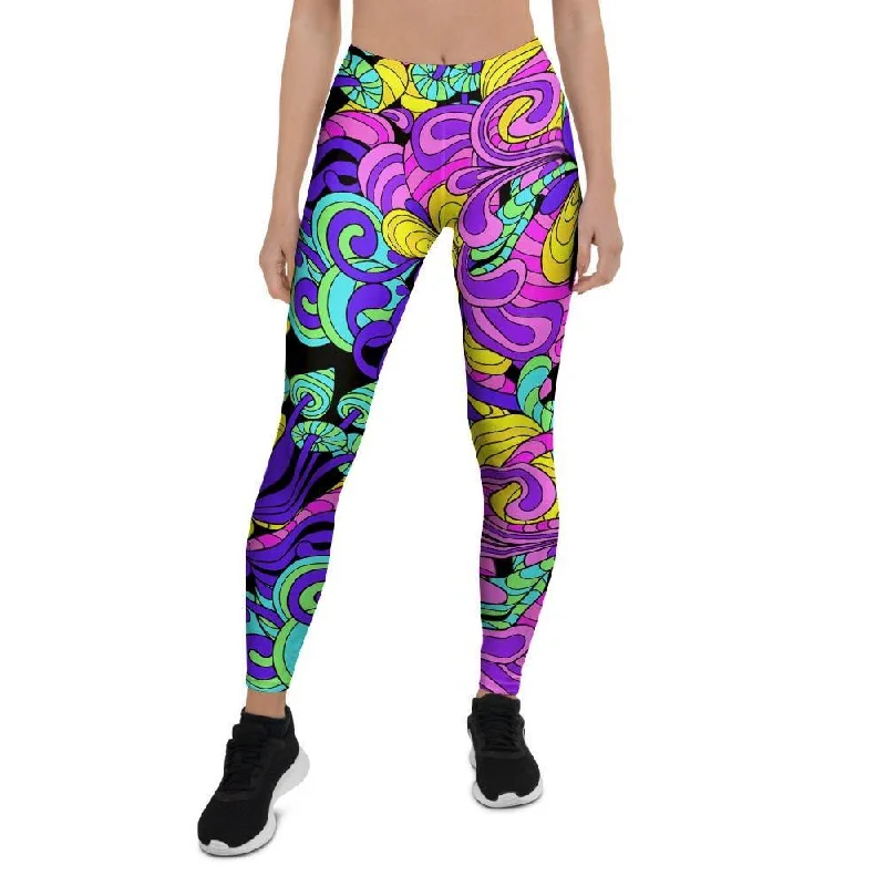 Hippie Psychedelic Mushroom Women's Leggings