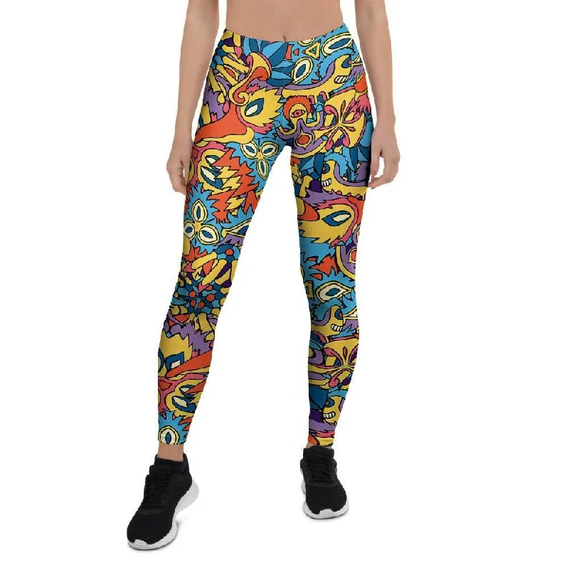 Jungle Hippie Psychedelic Trippy Women's Leggings